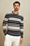 Land Anthracite Round Neck Knitwear - 4