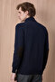 Trevor Navy Blue 100% Cotton Knit Cardigan - 6