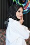 وشاح قطن بنمط رخامي أسود - 5