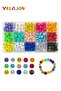 300-Piece Acrylic Smiley Face Beads Set, Cute Beads for Kids Crafts and Jewelry Making