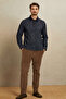 Esoni-Pb Navy Blue Polo Sweatshirt - 3