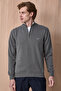 Hamnes Dark Beige 100% Cotton Zippered Knitwear - 3