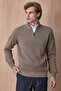 Badder Beige 100% Cotton Zippered Knitwear - 3