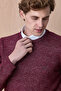 Fanne Burgundy Cotton Crew Neck Knitwear - 2