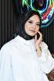وشاح قطن بنمط رخامي أسود - 2