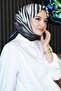 Black Zebra Patterned Cotton Scarf - 4
