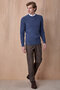 Kalanı Indigo 100% Cotton Crew Neck Knitwear - 3
