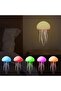 LED Cute Night Light,RGB Gradient Bedside Lamp with Voice Control,Rechargeable Bionic Jellyfish Pendant Light for Home Office Decor - 4