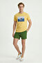 Sebastian Yellow Cotton Crew Neck Printed T-Shirt - 2