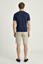 Braganzo Navy Blue 100% Cotton Crew Neck Short Sleeve Knitwear - 6