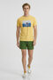 Sebastian Yellow Cotton Crew Neck Printed T-Shirt - 4