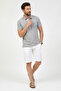 Barbados Gray Melange 100% Cotton Polo T-Shirt