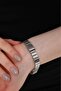 Lilith Roman Numerals Black Dial Silver Cord Women's Wristwatch - 5