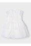 Girl's Sequined Tulle Evening Dress 2-10 Years Ecru - 2