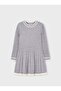 Girl's Basic Knitwear Dress 2-10 Years Gray - 3