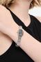 Lilith Roman Numerals Black Dial Silver Cord Women's Wristwatch - 3