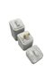 Domestic Production Suede Fabric Gray Color Triple Suit Ring Display Accessory