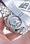 Black Tar Sand Skeleton Model Automatic Active 30 Mt Water Resistant Steel Band Men's Wrist Watch - 2