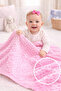 Pink Chickpea Double Layer Baby Girl Blanket Swaddle 100% Cotton Multi-Purpose Cover Seasonal 90X85Cm - 2