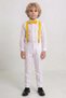White Pants and Shirt Boys' Suit M00809 White - Yellow