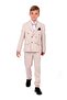 Double-Breasted Italian Cut Montero Boys' Suit Mnk5689 Beige