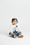 Penguin Badi with Tie, Trousers, Hat Combed Cotton Set MNK0587 BLUE - 6