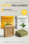 Es-Sidre Original Sidr Sidir Soap Natural Herbal Spiritual Therapy Miski Amberli 125-135 Gr (2 Pieces)