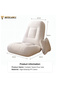 Folding Floor Sofa Chair，5 Adjustable Positions Lounge Chair with Back Support and Pillow - 3