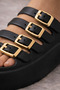 Women's 4-Strap Buckle Thick Sole Daily Slippers Orthopedic Comfortable Stylish - 5