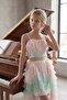 Girl's Evening Dress Colorful Thin Straps Inside Mini Sequined Layered Tulle Skirt 8-16 Years - 4