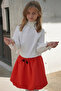 Red and White Concept Girls' Skirt and Blouse Set - 6