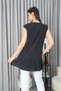 Black Hijab Sleeveless Pleated Innerwear Shirt Tunic Blouse Pleated Pleated - 8