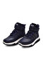 Worf Single Velcro Genuine Leather Anatomical Boys' Boots Navy Blue - 6