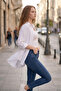 Women's Oversize Long Shirt White 1001 - 3