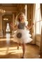 Girl's Fabric Tutu Skirt and Tutu Sleeve Fluffy Dress Hair Crown Bag Set of 3 - 2