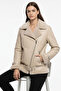 Luna Beige Fur Genuine Leather Women's Coat - 2