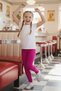Set of Three Black Fuchsia Mocha Summer Comfortable Girls' Lycra Long Tights - 5