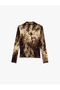 X Şahika Ercümen - Slim Fit Long Sleeve Mock Neck Leopard Print T-Shirt - 4