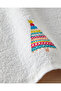 Color Pine Cotton Embroidered Hand Towel 30X50 cm Ecru - 3
