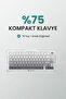 GravaStar K1 Gradient White:75% Hot-Swap، مفاتيح مخصصة، RGB، لاسلكي/سلكي، 8000 مللي أمبير في الساعة، متعدد المنصات - 2