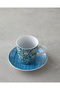 Ember Porcelain 4 Piece Coffee Cup Set for 2 People 80 ml Turquoise - 3