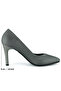 Victoria Anthracite Satin Pointed Toe Thin Heeled Evening Dress Shoes - 5