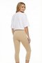 Beige High Waist Gathering Effect Women's Daily and Sports Seamless Seamless Stretchy Leggings - 8