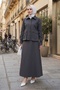 Bellows Pocket Shirt Skirt Double Set 1551 - Anthracite