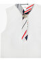Crew Neck Scarf Detailed Sleeveless Blouse with Metal Accessories - 5