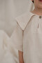 Beige Sailor Collar Shorts Suit - 5