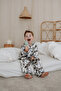 Panda Patterned Children's Pajama Set with Collar Detail - 3