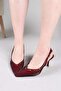 Lirae Gold Troklu Heeled Shoes Bordo - 6