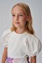 BG Store Girls' White Blouse - 3