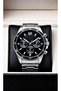 Silver Color Black Dial Men's Wristwatch + Watch Box - 3